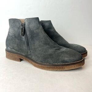 Italeau Waterproof Foliana Booties Suede Ankle Boots Gray Sz 5.5